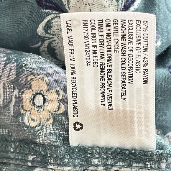 Universal Thread Teal Floral Midi Dress - Picture 6 of 7